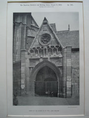 Porch of the Church of St. Paul , Liege, Belgium, EUR, 1890, Unknown