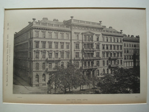 Grand Hotel , Vienna, Austria, EUR, 1890, Carl Tietz