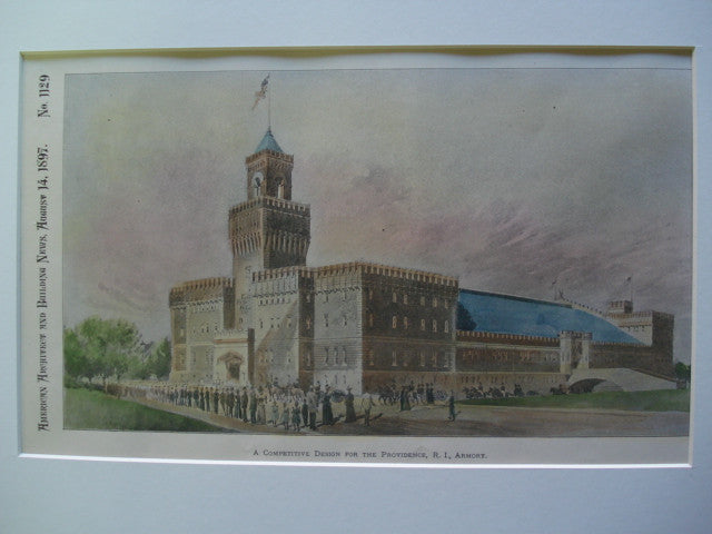Competitive Design for the Providence, RI Armory , Providence, RI, 1897, Unknown