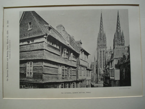 Cathedral, Quimper, Brittany, France, EUR, 1890, Unknown