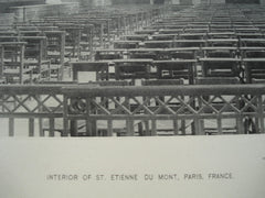 Interior of St. Etienne du Mont , Paris, France, EUR, 1890, Unknown
