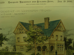 Houses designed by W. B. Wood , Washington DC, 1900, W. B. Wood