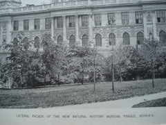Lateral Facade of the New Natural History Museum , Prague, Bohemia, EUR, 1890, Unknown