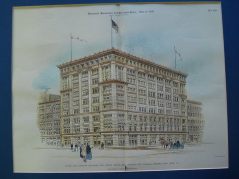 Store and Factory Building for Henry Heide, Esq on Hudson and Vandam Streets , New York, NY, 1897, De Lemos & Cordes