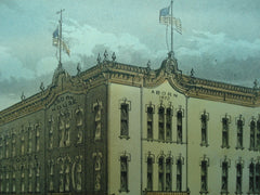 Adorn Hotel Block on the Corner of Fourth & Court Ave., West Des Moines, IA, 1875, Unknown