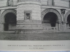 Rear View of Alexander Hall, Princeton University , Princeton, NJ, 1896, W.A. Potter