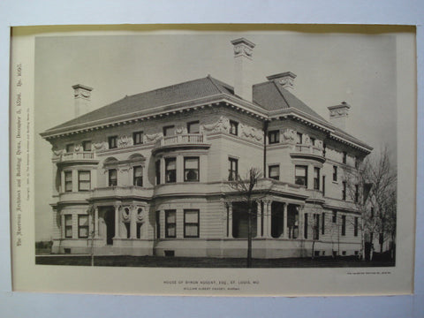 House of Byron Nugent, Esq. , St. Louis, MO, 1896, William Albert Swasey