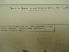 House and Studio for H. T. Schladermundt , Lawrence Park, NY, 1897, Walker & Morris
