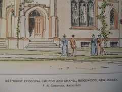 Methodist Episcopal Church and Chapel , Ridgewood, NJ, 1901, F.R. Comstock
