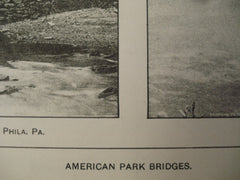 American Park Bridges , Pittsburgh, Pennsylvania, Philadelphia, Pennsylvania, and Niagara, New York, 1901, Unknown