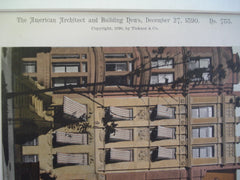 Houses on 86th Street, between 9th and 10th Avenues , New York, NY, 1890, J.G. Prague