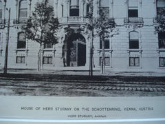 House of Herr Sturany on the Schottenring , Vienna, Austria, EUR, 1890, Herr Sturany