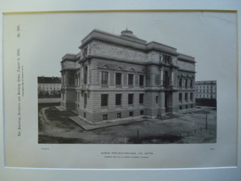Museum Francisco-Carolinum , Linz, Austria, EUR, 1890, Herren Van Els & Bruno Schmitz