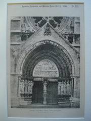 Centre Door, West Front of the Cork Cathedral , Cork, Ireland, EUR, 1890, Wm. Burges
