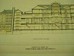 Competitive Plan for the Free Public Library, Newark, NJ, 1898, J.M.A. Darrach