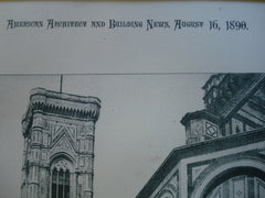 Giotto's Tower & Cathedral , Florence, Italy, EUR, 1890, Giotto