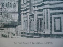 Giotto's Tower & Cathedral , Florence, Italy, EUR, 1890, Giotto