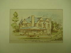 House for V. F. Whitmore, Esq., Rochester, NY, 1889, Otto Block