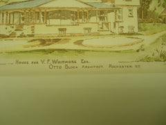 House for V. F. Whitmore, Esq., Rochester, NY, 1889, Otto Block