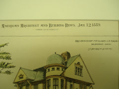 Residence of Mrs. Isabelle Nash , Bridgeport, CT, 1889, T. Beardsley, Jr.