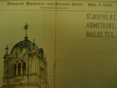 St. Joseph's Roman Catholic Church , Corpus Christi, TX, 1898, Armstrong and Pasco