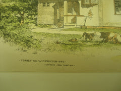 Stable for W. F. Proctor, Esq., New York, NY, 1889, Wm. Ross Proctor