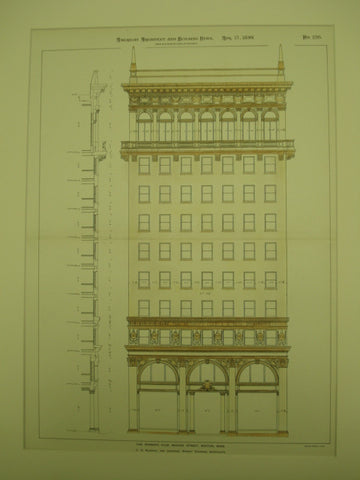 Woman's Club on Beacon Street , Boston, MA, 1899, C. H. Blackall and Josephine Wright Chapman