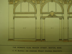 Woman's Club on Beacon Street , Boston, MA, 1899, C. H. Blackall and Josephine Wright Chapman