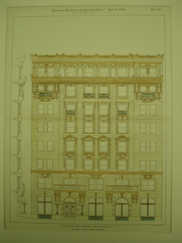 The Stirling Arms on Pineapple Street , Brooklyn, NY, 1899, J. G. Glover and H. C. Carrel
