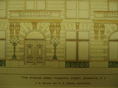 The Stirling Arms on Pineapple Street , Brooklyn, NY, 1899, J. G. Glover and H. C. Carrel