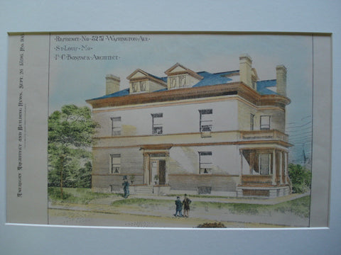 Residence No. 5251 on Washington Ave., St. Louis, MO, 1896, F.C. Bonsack