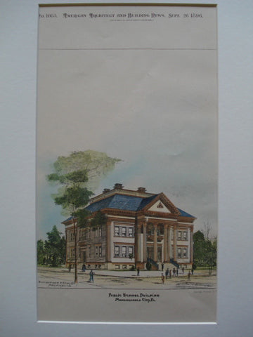 Public School Building , Monongahela City, PA, 1896, Bartberger & East