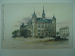 First Premiated Design of the Saint Pancras Municipal Buildings , Saint Pancras, London, UK, 1893, William Harrison