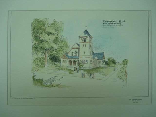 Congregational Church , New Ipswich, NH, 1904, Gay & Proctor