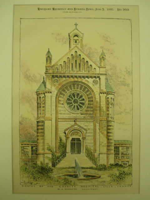 Chapel of the Charity Hospital , Lille, France, EUR, 1893, M. A. Mourcou