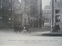 First Baptist [Brattle Square] Church on Clarendon Street , Boston, MA, 1894, Gambrill & Richardson
