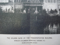 Golden Gate of the Transportation Building for the World's Columbian Exhibition , Chicago, IL, 1893, Adler & Sullivan