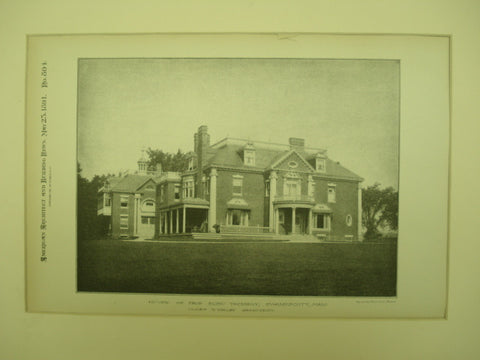 House of Professor Elihu Thompson , Swampscott, MA, 1891, James T. Kelley