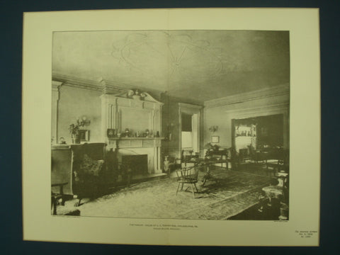 Parlor in the House of C. C. Febiger, Esq. , Philadelphia, PA, 1902, Horace Sellers