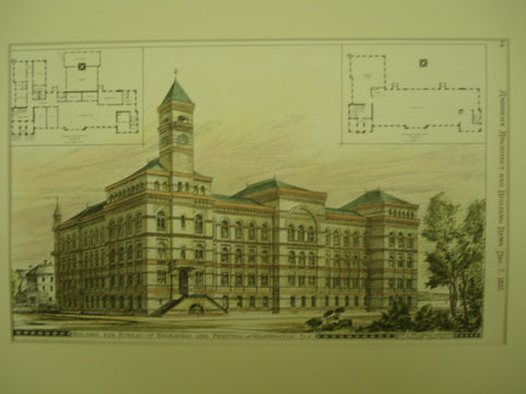 Bureau of Engraving and Printing , Washington , DC, 1878, Jas. G. Hill