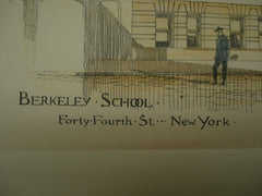 Berkeley School on Forty-Fourth Street , New York, NY, 1890, Lamb and Rich