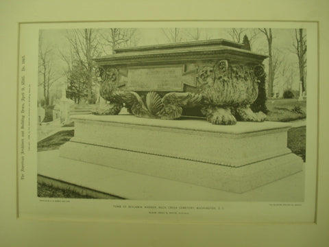 Tomb of Benjamin Warder at the Rock Creek Cemetery , Washington, DC, 1898, McKim, Mead, & White