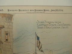 Store Building for the Kampmann Estate , San Antonio, TX, 1894, J. Reilly Gordon