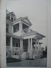 Entrance Porch: House of J.J. Rogers, Esq., Wyncote, PA, 1903, Adin B. Lacey