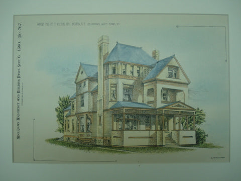 House for W. T. Bolton, M. D., Batavia, NY, 1890, Otis Dockstader