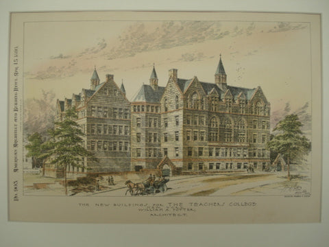 New Buildings for the Teacher's College , New York, NY, 1893, William A. Potter