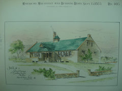 Sketch for a School House , Cumberland Mills, ME, 1883, Fassett & Stevens