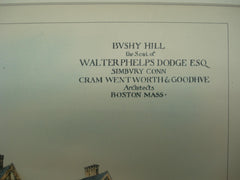 Bushy Hill, the Seat of Walter Phelps Dodge, Esq., Simbury, CT, 1893, Cram, Wentworth & Goodhue