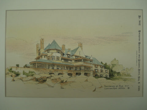 Residence at Rye, Rye, NY, 1893, Lamb and Rich