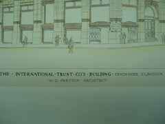 International Turst Co.'s Building on Devonshire St., Boston, MA, 1893, W. G. Preston